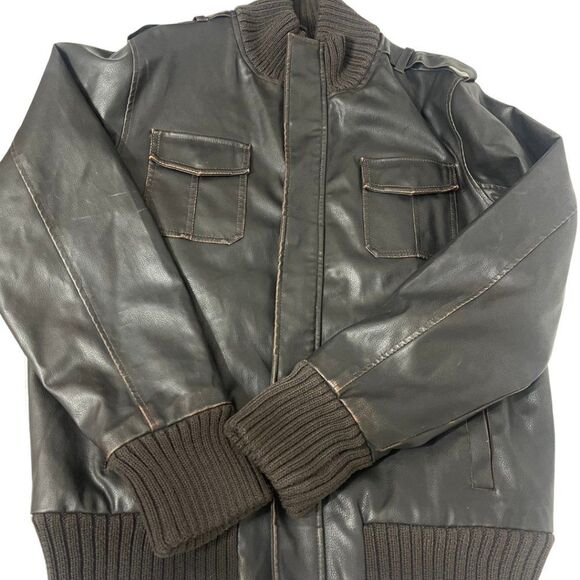 Dakota | Vintage Men's Brown Zip and Button Jacket with Pockets Size Large. - Picture 6 of 16